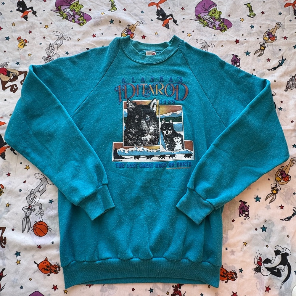 Jerzees Teal Alaska Graphic Kids Sweater
